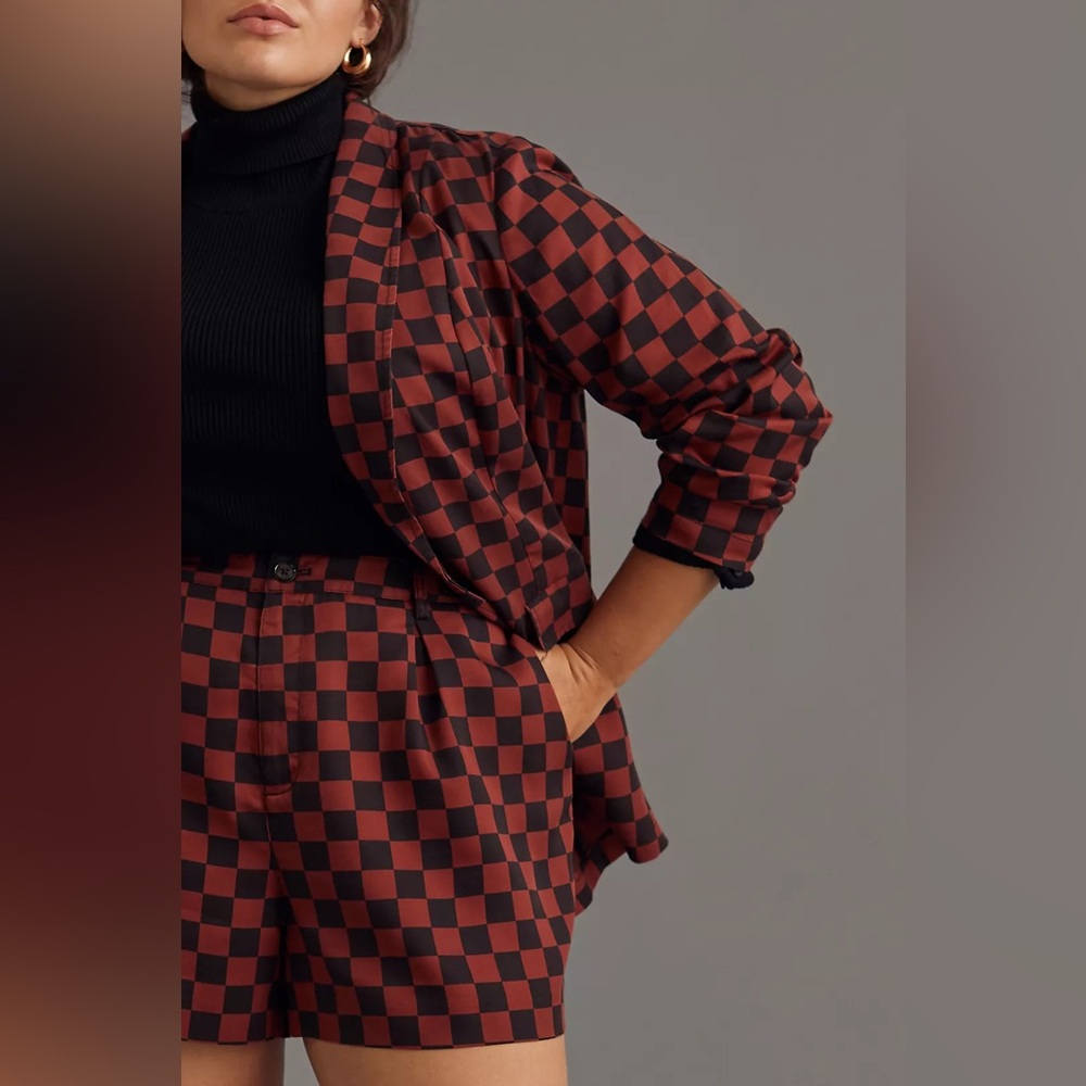 Maeve Check Blazer and Short set